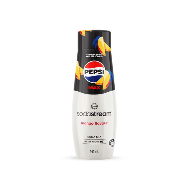 SodaStream 440ml Soda Mix Pepsi Max Mango Flavour Syrup- Makes About 9L Soda