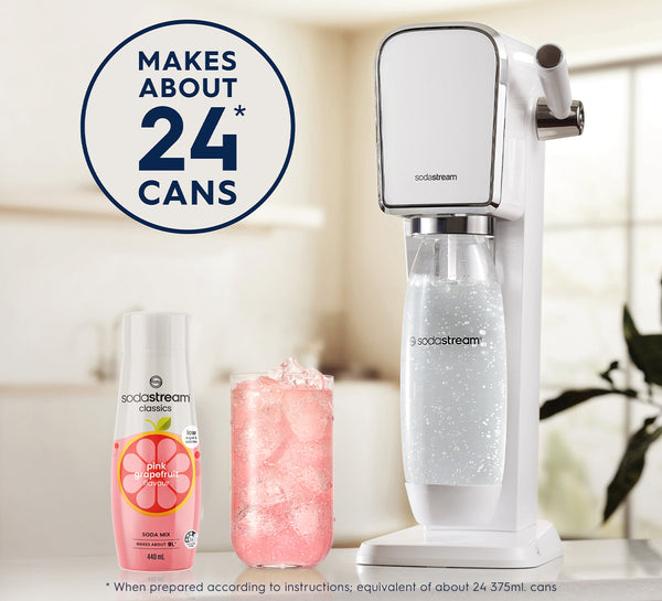 SodaStream Classics Zeroes Pink Grapefruit 440ml Sparkling Soda Water Syrup Drink- Makes 9L
