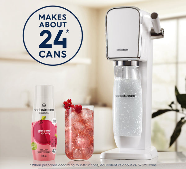 SodaStream Classics Zeroes Cranberry Raspberry 440ml Sparkling Soda Water Syrup Drink- Makes 9L