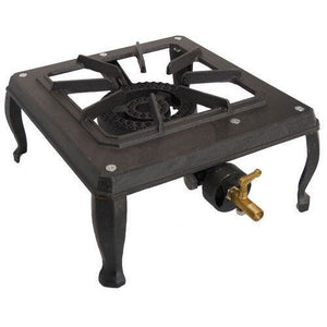 Auscrown LPG Single Burner Country Cooker Cast Iron with 1.2m Hose Regulator