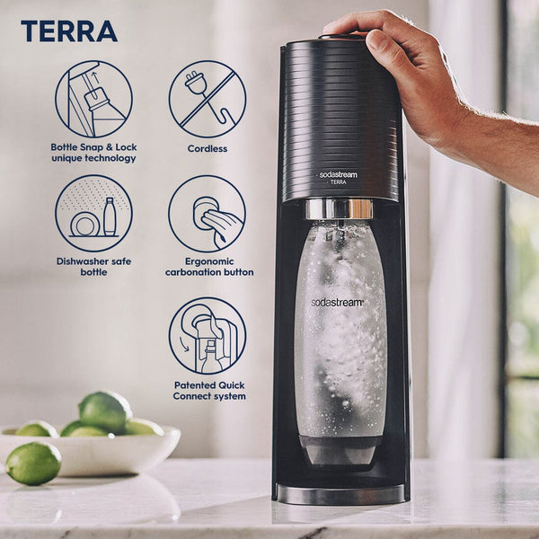 SodaStream Jet Starter Pack White Home Soft Fizzy Drink Sparkling Water Maker