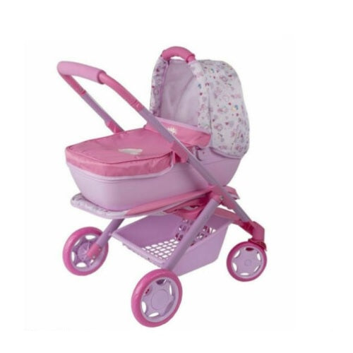 Baby Born Junior 3 In 1 Pram Convertible Doll Pushchair Stroller- Detachable Cot - Sydney Electronics