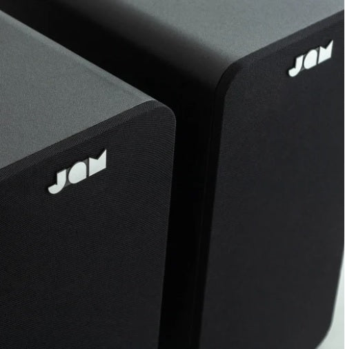 Jam Audio Bluetooth 5.0 Bookshelf Speakers 4"- RCA/ Aux- In/- Mains Powered