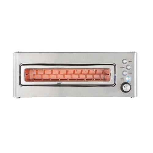 Maxim 2 Slice Stainless Steel Glass Toaster- 38mm Wide Slots Bread/ Bagel