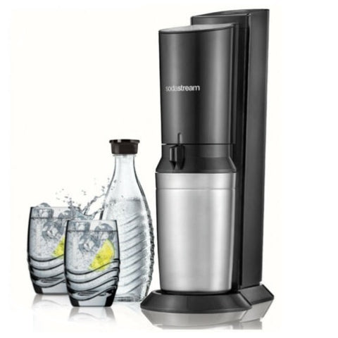 SodaStream Crystal Soda Soft Fizzy Drink Sparkling Water Maker-2x Carafe Bottles