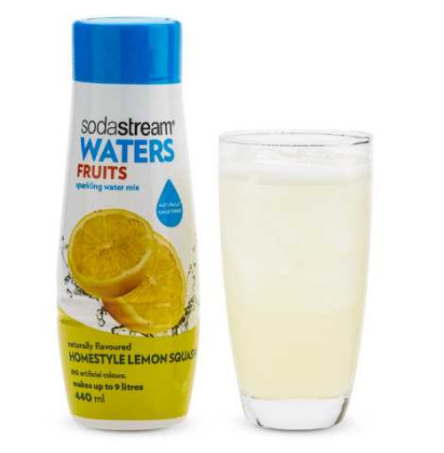 SodaStream Fruits Homestyle Lemon Squash 440ml Sparkling Soda Water Syrup Drink Mix - Sydney Electronics