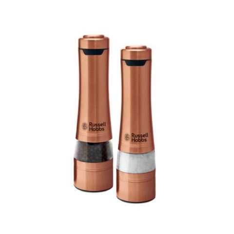 Russell Hobbs Salt & Pepper Mills One Touch Operation Grinders- Copper RHPK4000CPR - Sydney Electronics