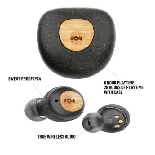 House of Marley Champion True Wireless Bluetooth Earbuds Earphones 5.0 IPX4