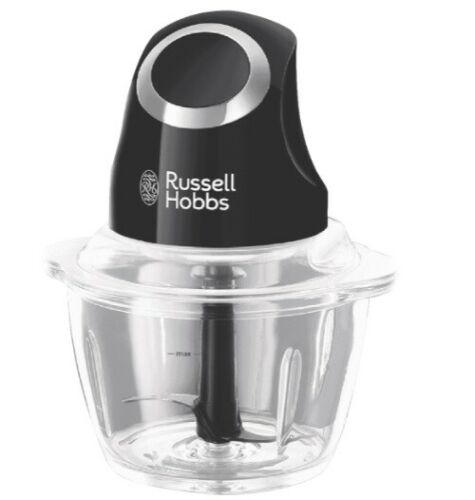 Russell Hobbs 200W Desire Matte Black Mini Food Chopper Glass Bowl S- Blade - Sydney Electronics