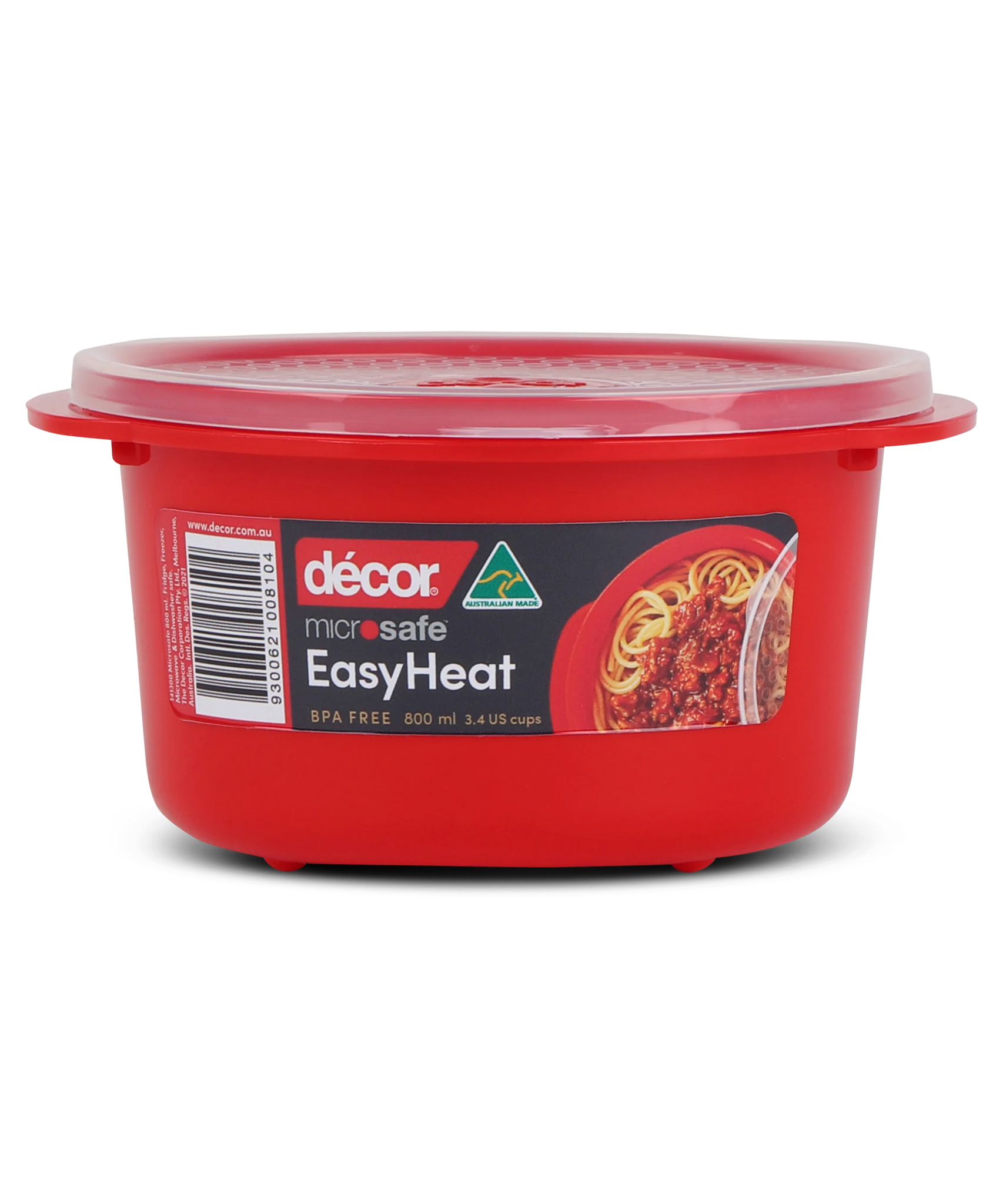 2PK Decor 800ml Microwavable Container Tupperware- Quick Microwave Heating & Cooking