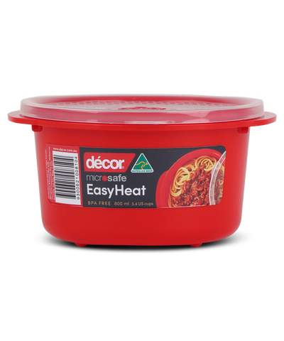 2PK Decor 800ml Microwavable Container Tupperware- Quick Microwave Heating & Cooking