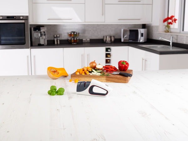 Zyliss Control Knife Sharpener- Restores & Sharpens/ Easy Safe To Cut