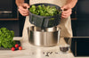 Zyliss Easy Spin Salad Spinner Large Stainless Steel- Great For Preparing Veggies/ Foldable Handle Brake System