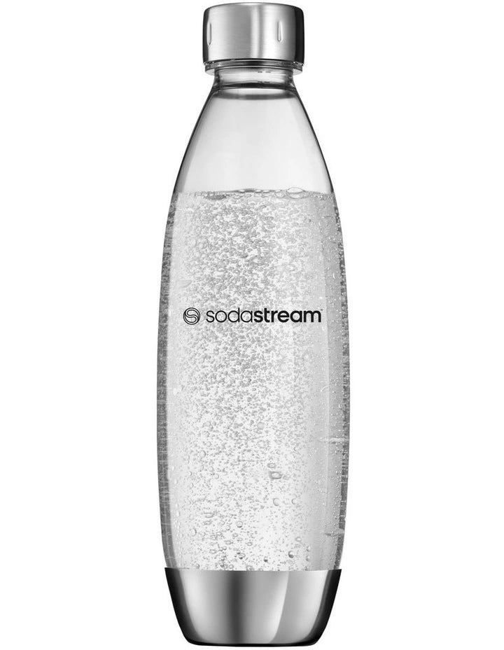 SodaStream 1L Litre Metal Fuse Dishwasher Safe Carbonating Bottle BPA- Free