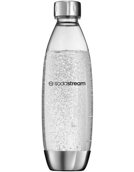 SodaStream 1L Litre Metal Fuse Dishwasher Safe Carbonating Bottle BPA- Free