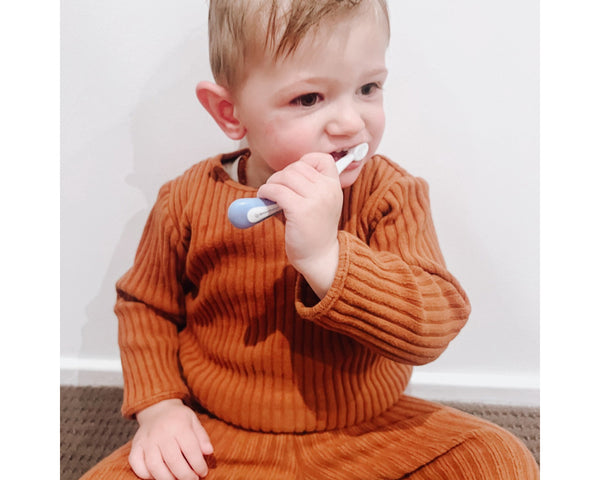 DreamBaby 3 Stage Baby Gum & Tooth Care Set- Comfort/ Designed For Young Gums Blue