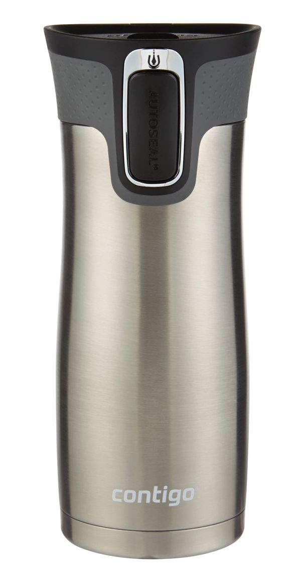 Contigo AutoSeal West Loop 473ml Insulated Travel Mug- Keep Drinks Hot/ Cold Stainless Steel Silver