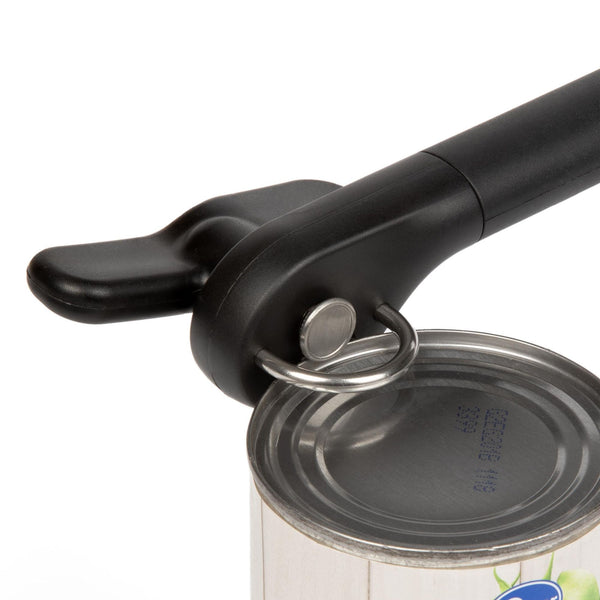 Progressive Safety Can Opener- Safety Edge Cutting Mechanism/ Soft Grip Handle