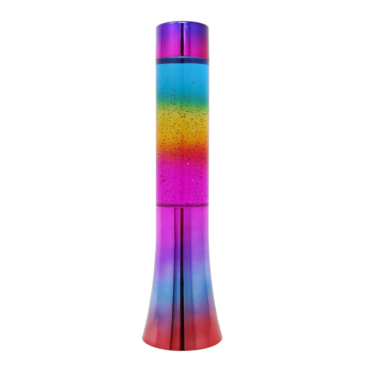 13" Rainbow Glitter Lamp - Pink Poppy