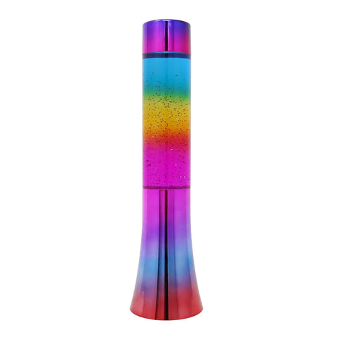 13" Rainbow Glitter Lamp - Pink Poppy