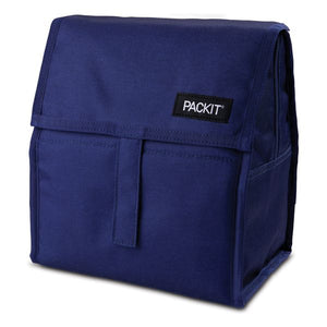 PackIt Classic Freezable Lunch Box Cooler- Top Load Design Lunchbox True Blue
