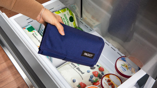 PackIt Classic Freezable Lunch Box Cooler- Top Load Design Lunchbox True Blue
