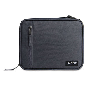 PackIt Classic Freezable Lunch Box Cooler- Top Load Design Lunchbox City Charcoal