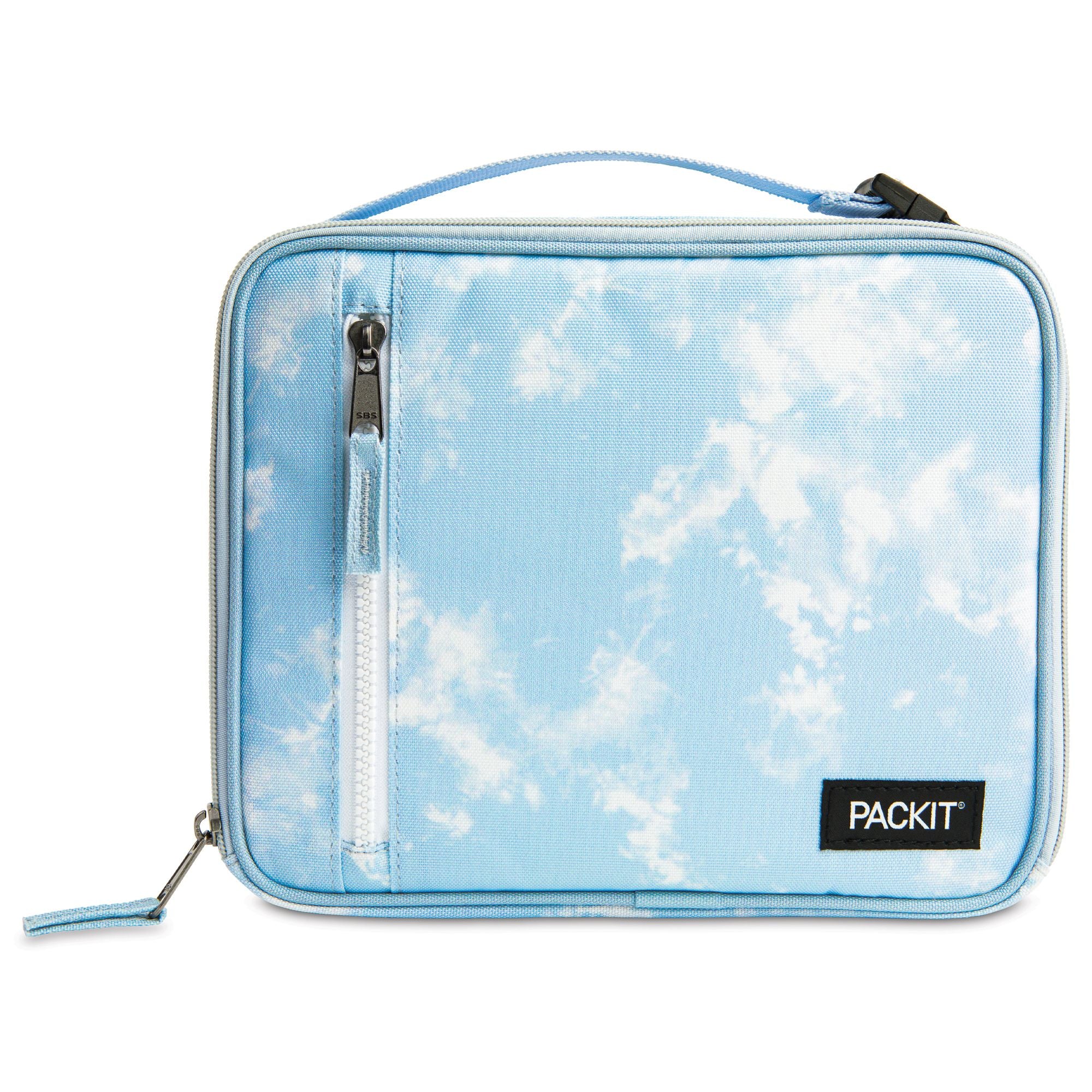 PackIt Classic Freezable Lunch Box Cooler Bag- Top Load Design Lunchbox Blue Sky