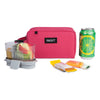 PackIt Freezable Snack Lunch Box Cooler Magenta- Freezes Overnight/ Collapses Flat/ Allows For Carrying