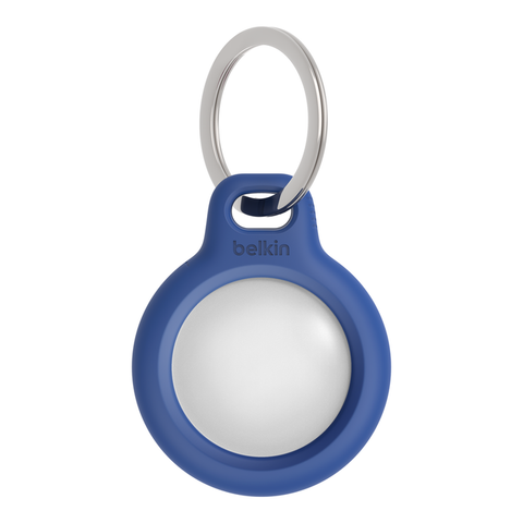 Belkin Secure Silicon Holder with Key Ring for AirTag- Blue F8W973BTBLU