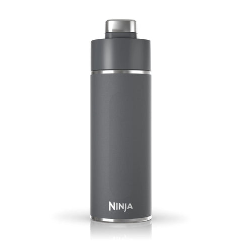 Ninja Thirsti 530ml Insulated Insulated Tumbler Travel Mug Water Bottle- Leak-Resistant/ Dual- Wall Protection Stylish Charcoal Grey