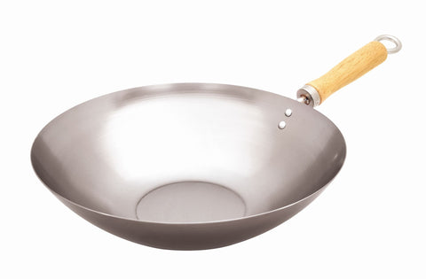 Cuisena Stir Fry 30cm Wok Frying Cooking Pan w/ Wooden Handle 97203