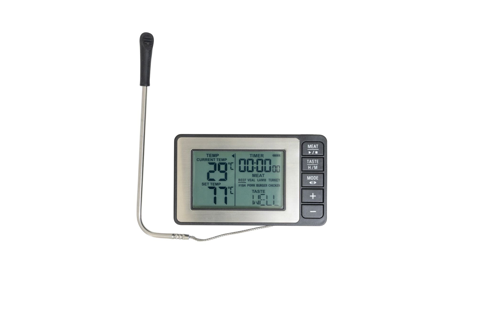 Cuisena Digital Multi Read Thermometer with 24h Timer- Multi Setting Options/ Temperature Alert/ Sensor