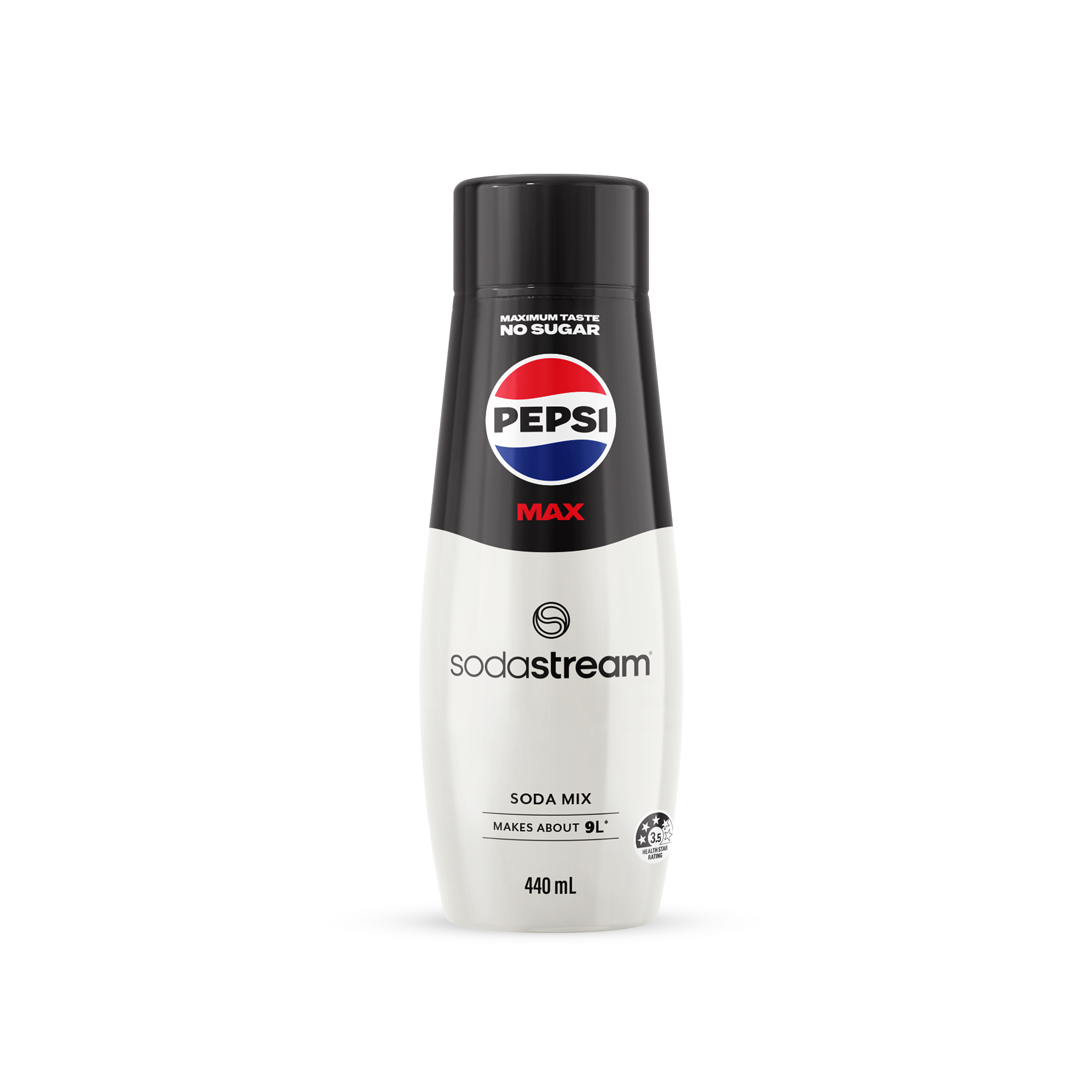 3x SodaStream Concentrate Pepsi Max Flavour 440ml Sparkling Soda Water Syrup