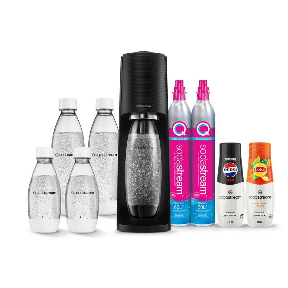SodaStream Jet Starter Pack White Home Soft Fizzy Drink Sparkling Water Maker