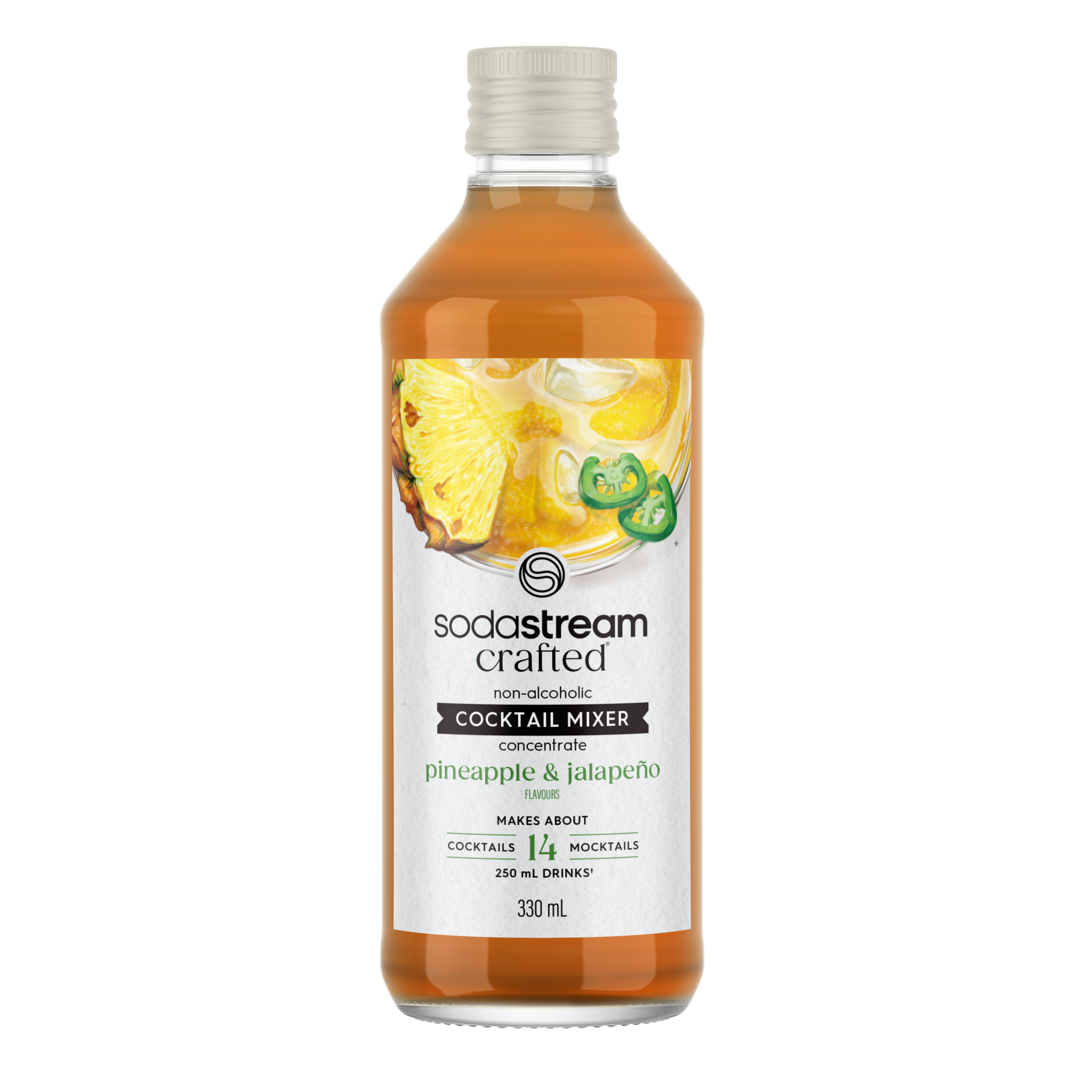 SodaStream Pineapple & Jalapeño Non-Alcoholic Cocktail Infusion Cocktail Infusion Drink Mix Syrup- 330mL Makes About 14 Cocktails/ Mocktails
