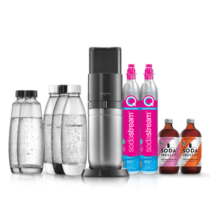 SodaStream Crystal Soda Soft Fizzy Drink Sparkling Water Maker-2x Carafe Bottles