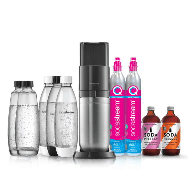 SodaStream Crystal Soda Soft Fizzy Drink Sparkling Water Maker-2x Carafe Bottles