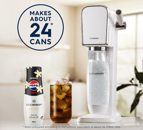 SodaStream 440ml Soda Mix Pepsi Max Vanilla Flavour Syrup- Makes About 9L Soda