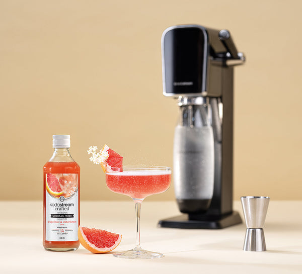 SodaStream Grapefruit & Elderflower Non-Alcoholic Cocktail Infusion Drink Mix Syrup- 330mL Makes About 14 Cocktails/ Mocktails