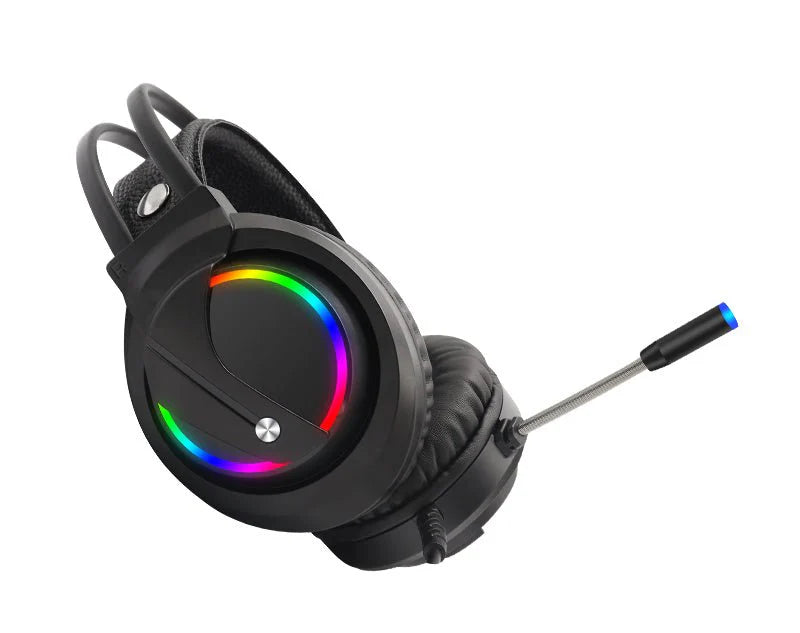 Moveteck Wired Gaming Headset Headphones With Built- In Microphone & LED Light- Compatible With PS5/ PS4/ Xbox/ PC/ Xbox CT019
