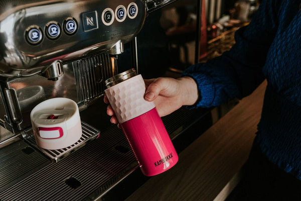 Kambukka 600mL Etna 3-in-1 Snapclean Stainless Steel Insulated Tumbler Travel Mug Water Bottle Diva Pink