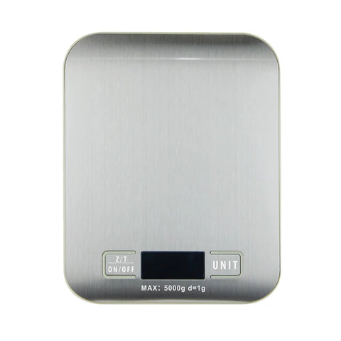 Cuisena Slim Line 5kg Digital Scale- Large Easy To Read Display/ Stainless Steel Silver