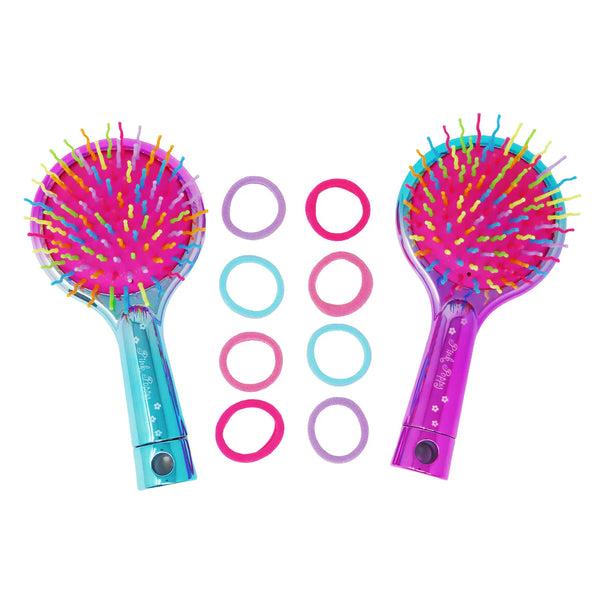 Pink Poppy Mermazing Mermaid Hairbrush & Mirror For Kids- Create Ponytails/ Braids/ Perfect For Style