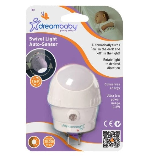 3PK DreamBaby LED Auto Sensor Rotating Swivel Night Light- Baby Nursery Dream