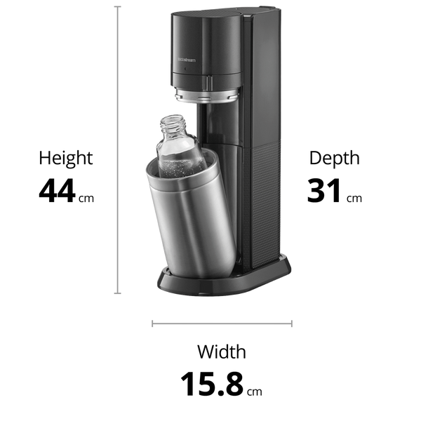 SodaStream Crystal Soda Soft Fizzy Drink Sparkling Water Maker-2x Carafe Bottles