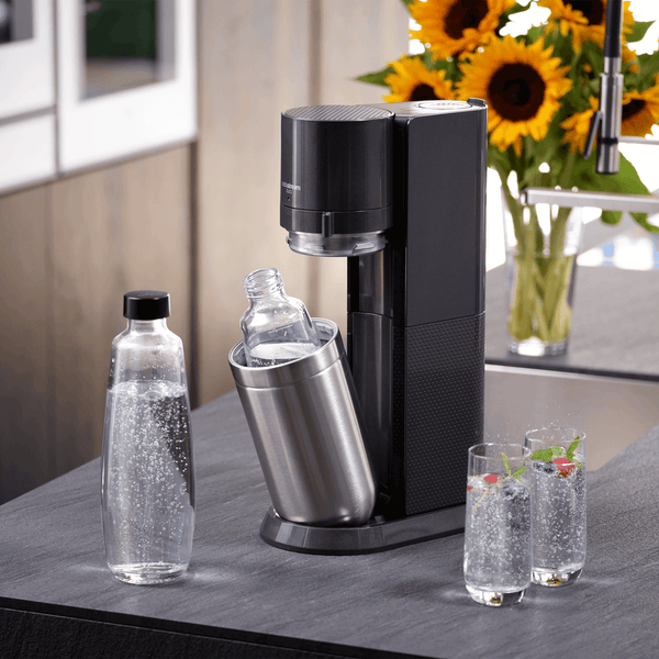 SodaStream Crystal Soda Soft Fizzy Drink Sparkling Water Maker-2x Carafe Bottles