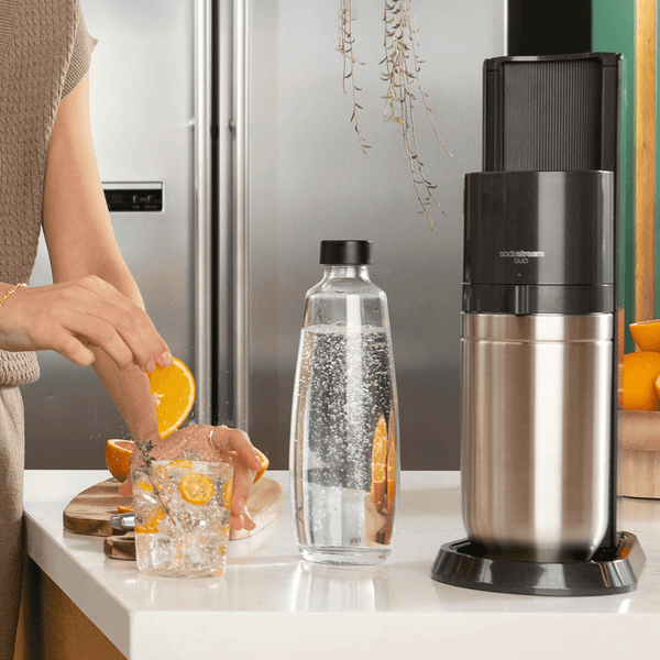 SodaStream Crystal Soda Soft Fizzy Drink Sparkling Water Maker-2x Carafe Bottles