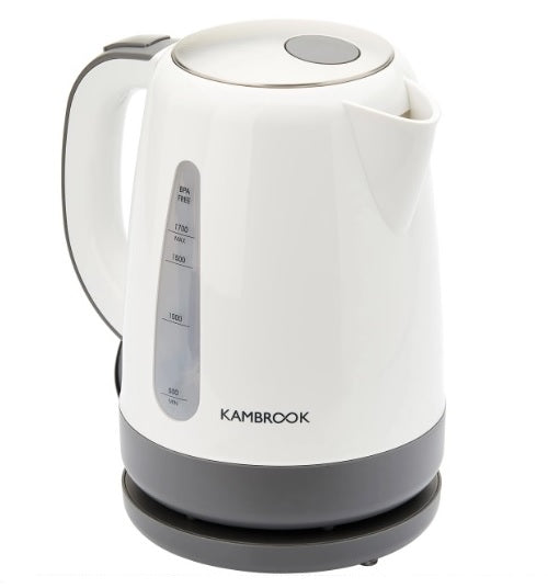 Kambrook Pour With Ease 1.7L Litre Kettle- One Touch Pop Up Lid