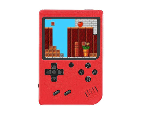 Kouvolsen 3" Screen 400 Game Handheld Mini Retro Gaming Console- Connect To TV Red